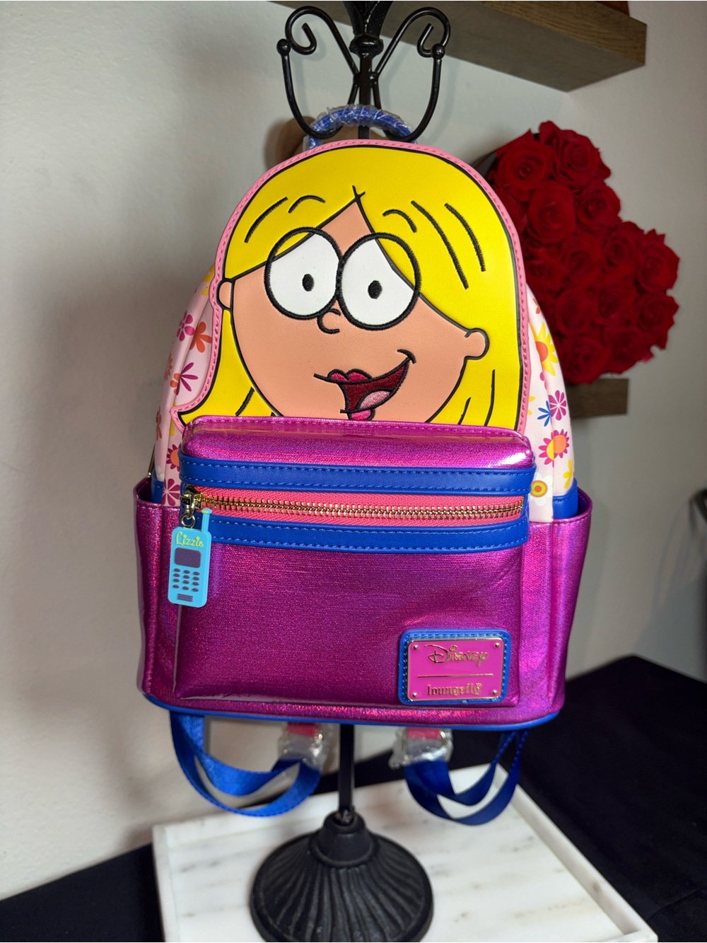 Loungefly Lizzie McGuire Pink & Yellow Cartoon Character Mini Backpack Disney